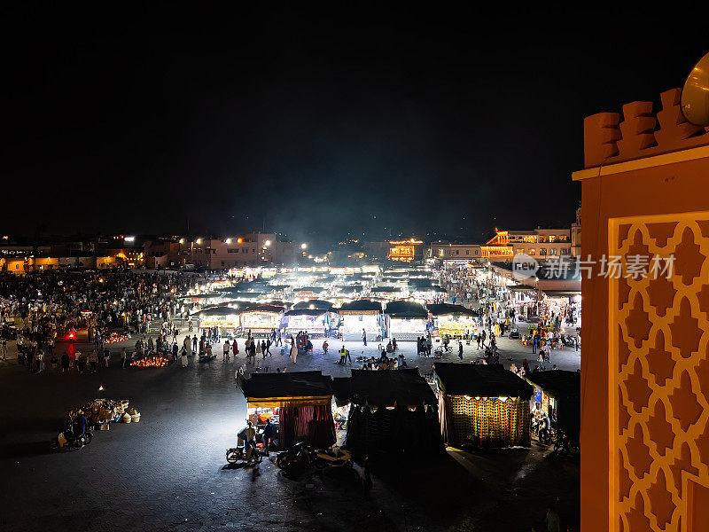 Djemaa El Fna广场，摩洛哥马拉喀什